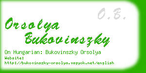 orsolya bukovinszky business card